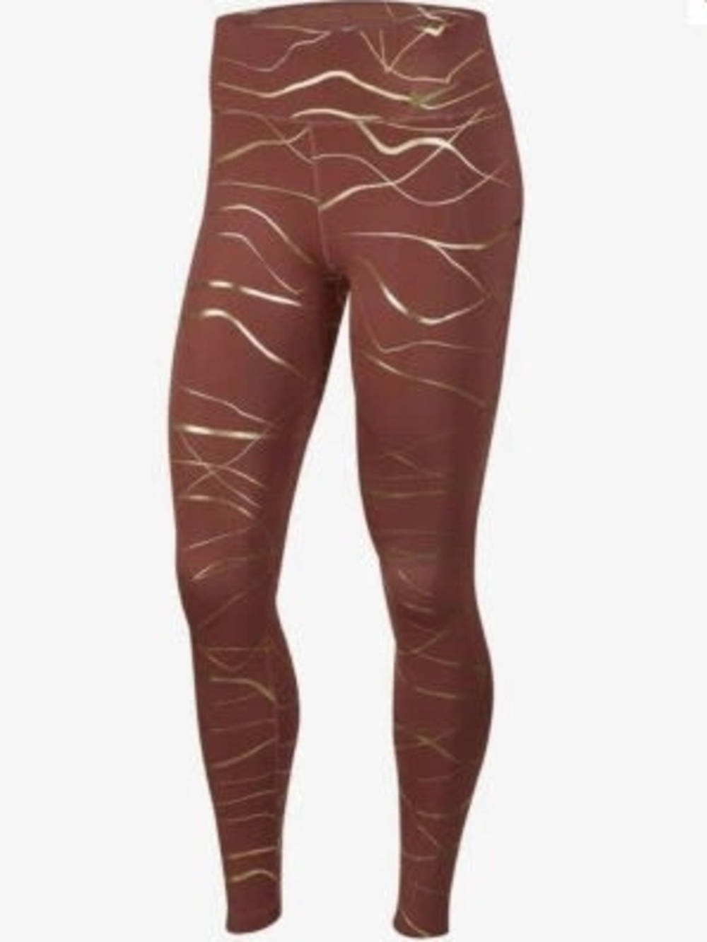 Nike Icon Clash Leggings size M bronze gold